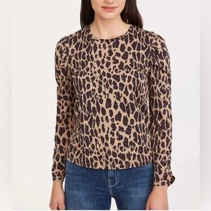 7 for All Mankind Leopard Print long Sleeve Top